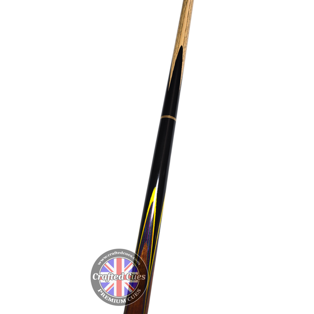 Premium Golden Rosewood 3/4 Pool Cue with Multi-Veneer Design (8.7mm Tip) | Chalky Trousers