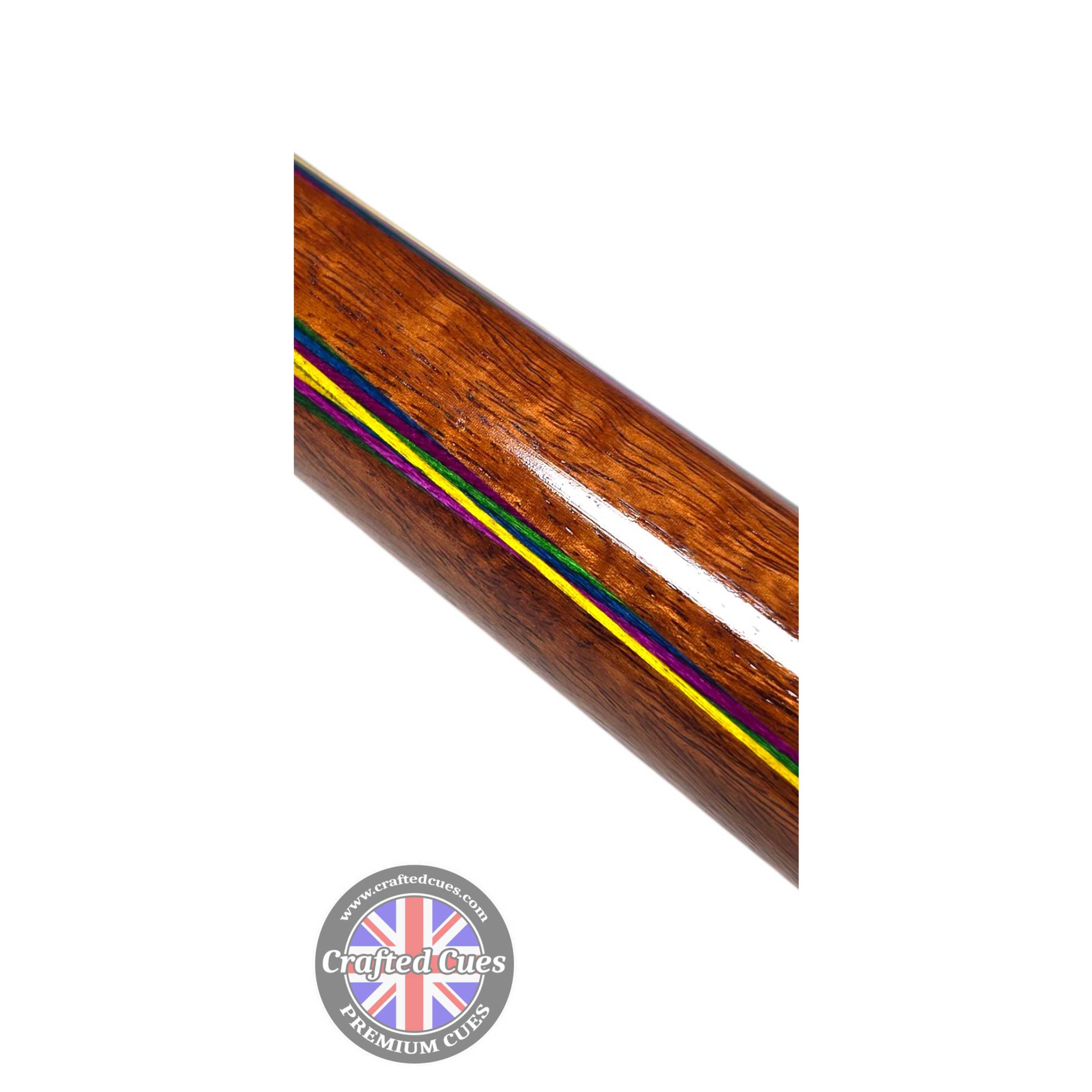 Premium Golden Rosewood 3/4 Pool Cue with Multi-Veneer Design (8.7mm Tip) | Chalky Trousers