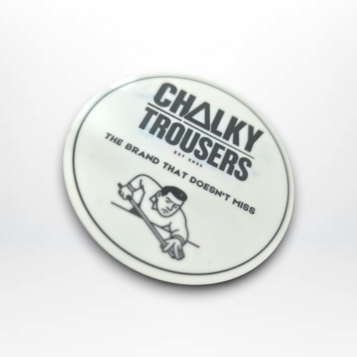 Chalky Trousers cue case sticker