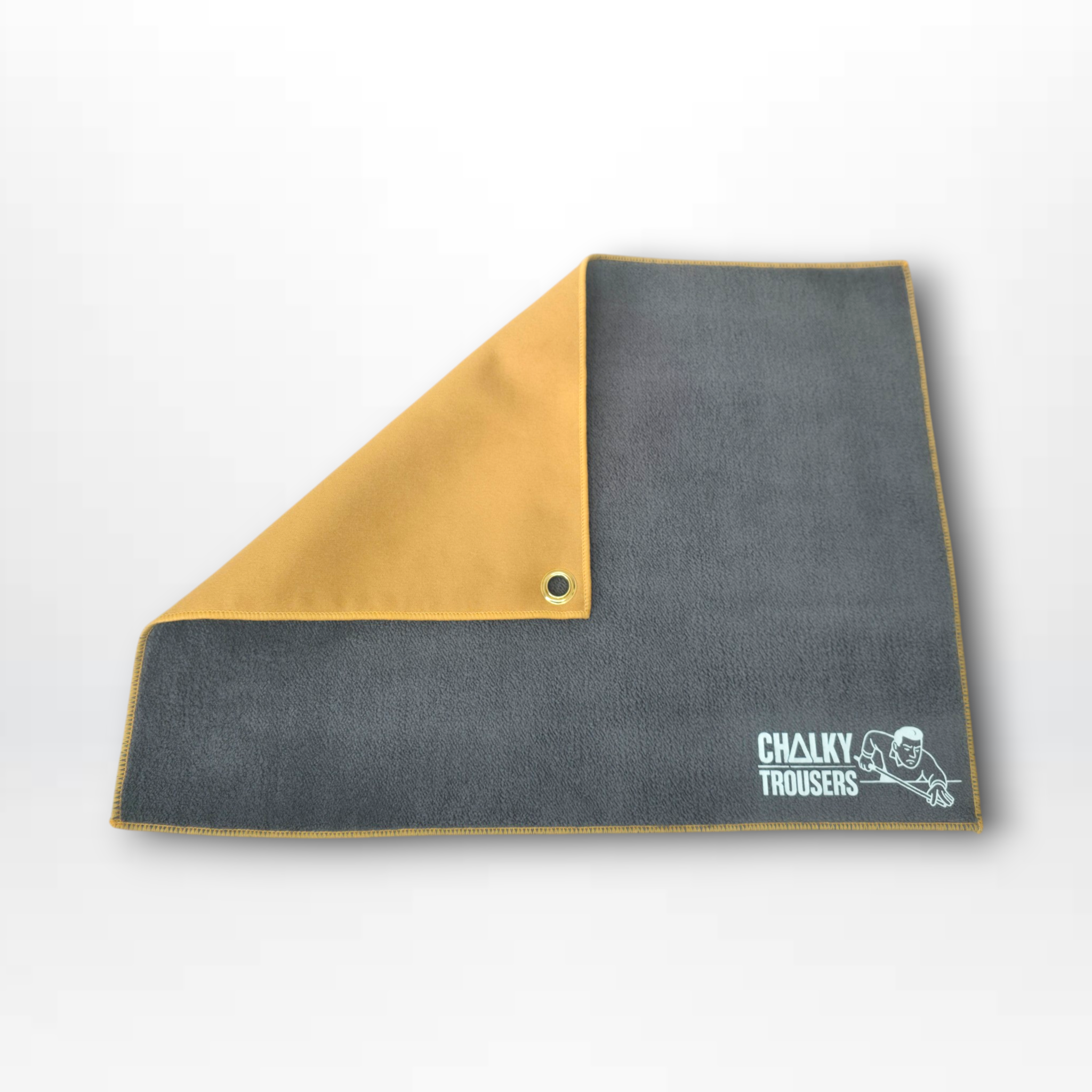 Chalky Trousers cue towels in grey, red and tan for pool and snooker players