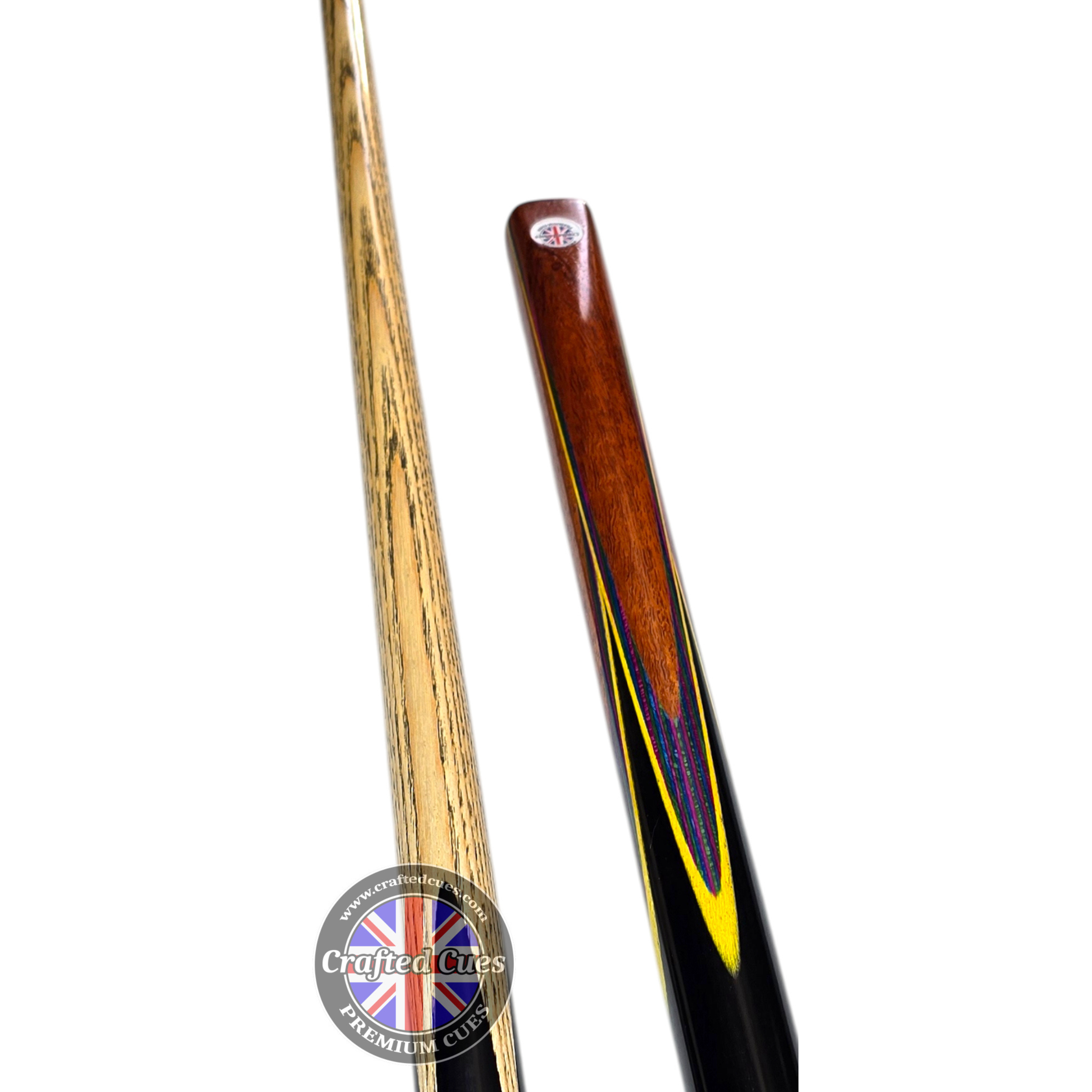 Premium Golden Rosewood 3/4 Pool Cue with Multi-Veneer Design (8.7mm Tip) | Chalky Trousers