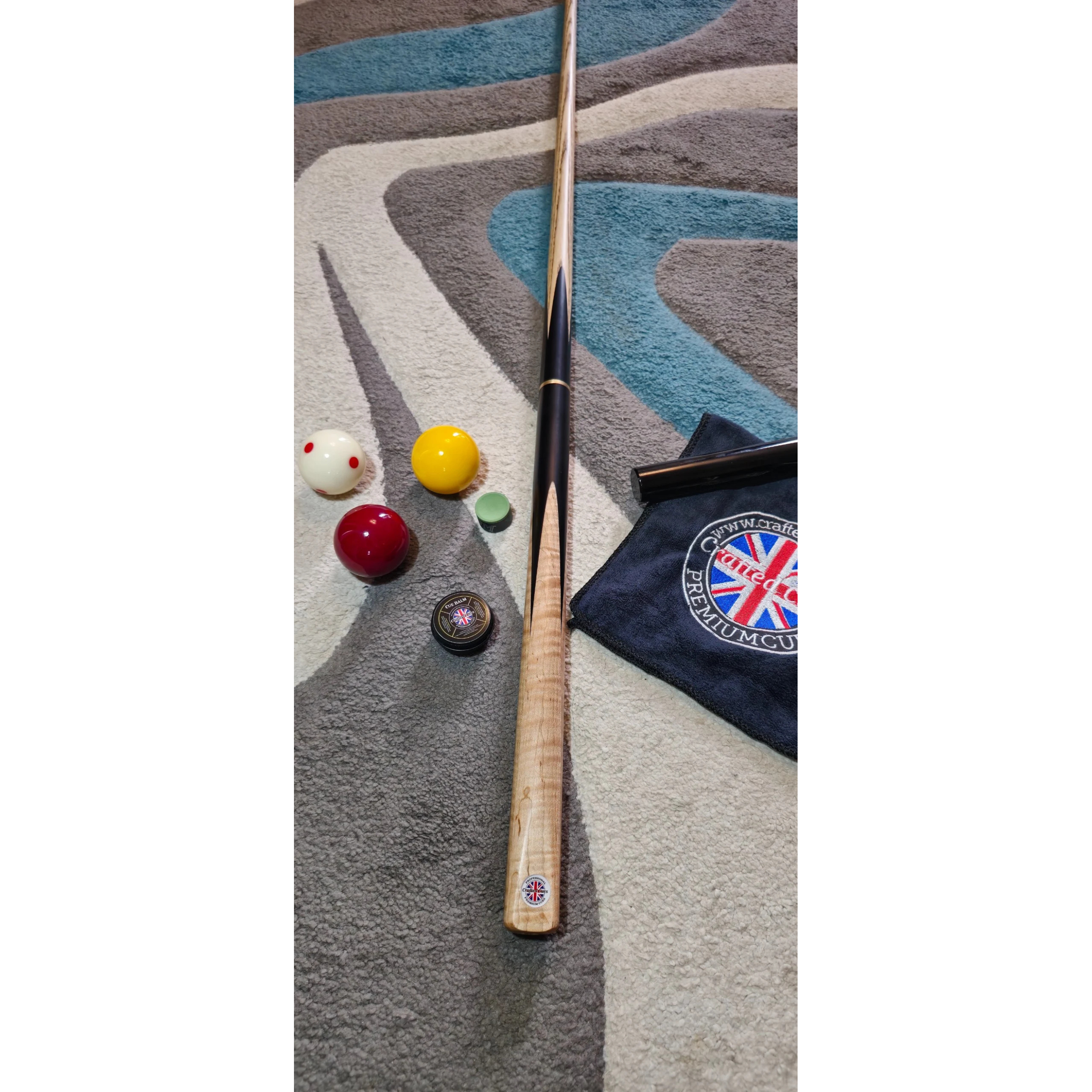 Premium Tiger Striped Maple 3/4 Pool Cue (8.5mm Tip) | Chalky Trousers