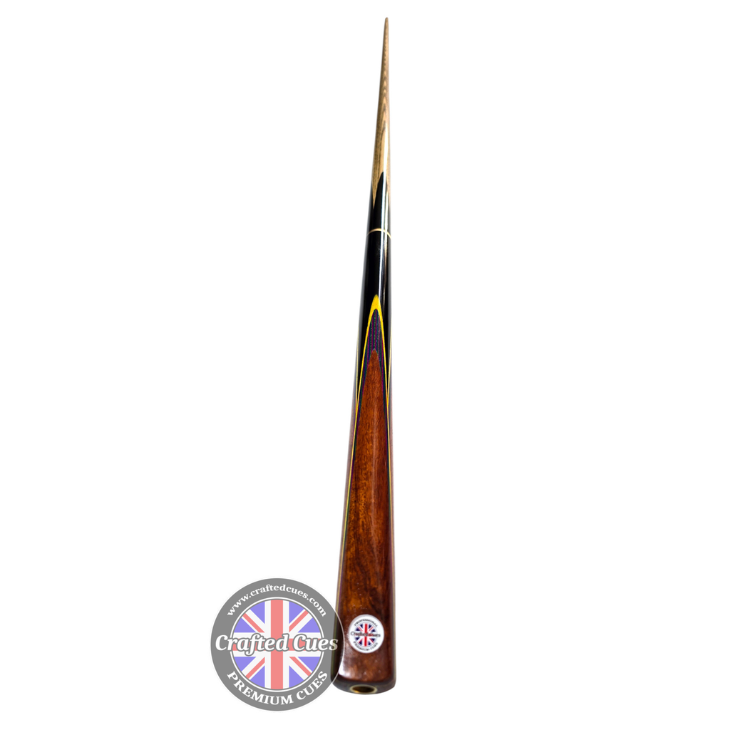 Premium Golden Rosewood 3/4 Pool Cue with Multi-Veneer Design (8.7mm Tip) | Chalky Trousers