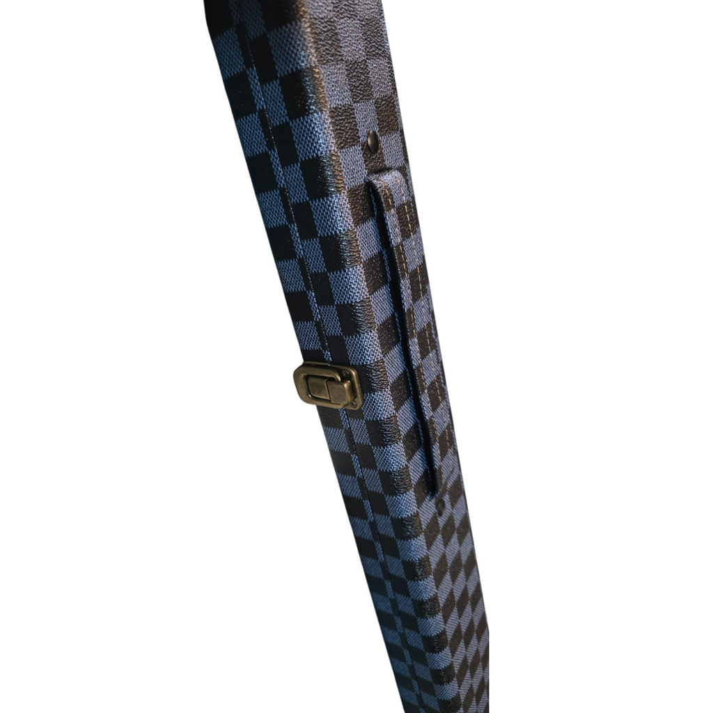 Cue Case - 3/4 Blue & Black Checkered | Chalky Trousers