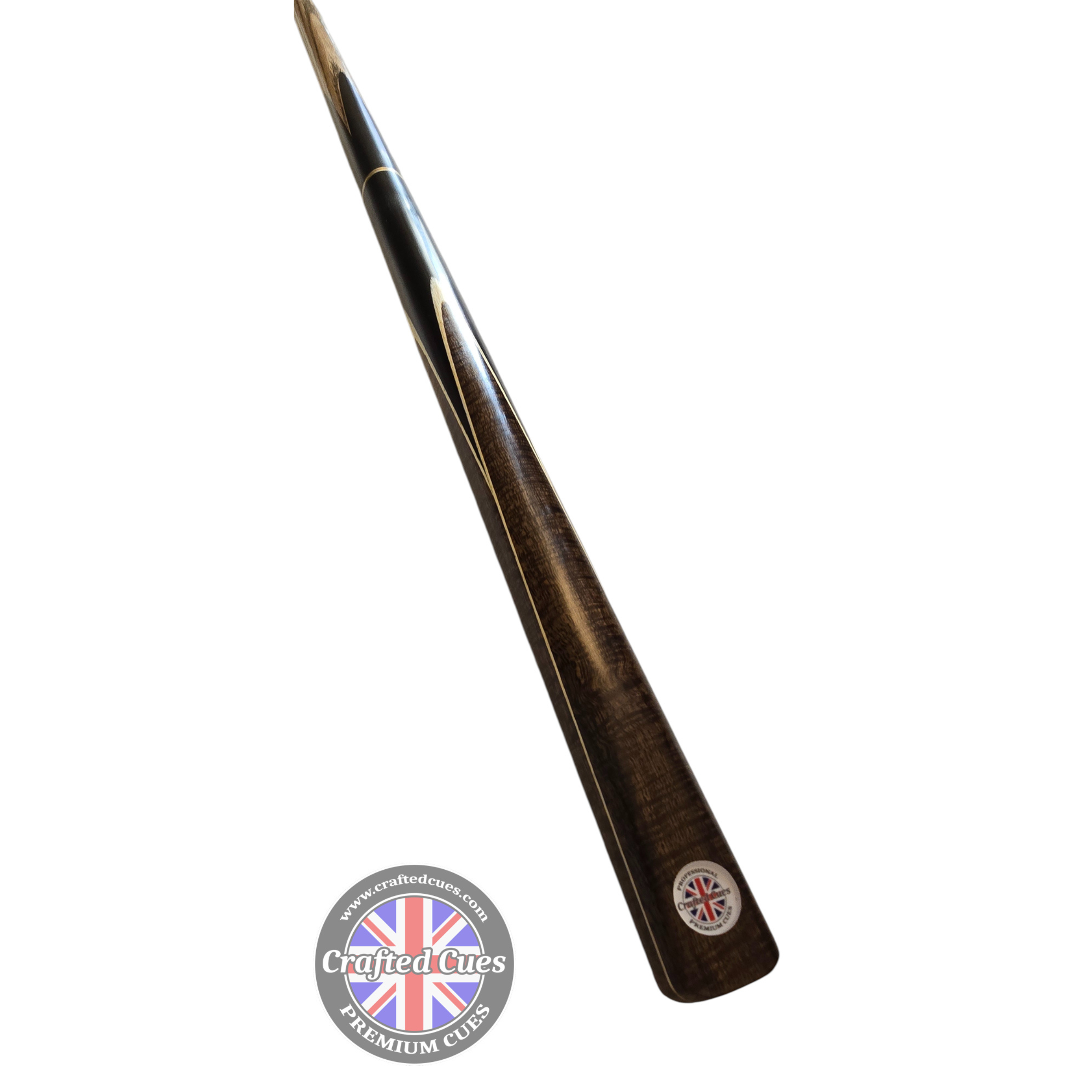 Premium Dark Rosewood 3/4 Pool Cue with White Veneer Design (8.5mm Tip) | Chalky Trousers