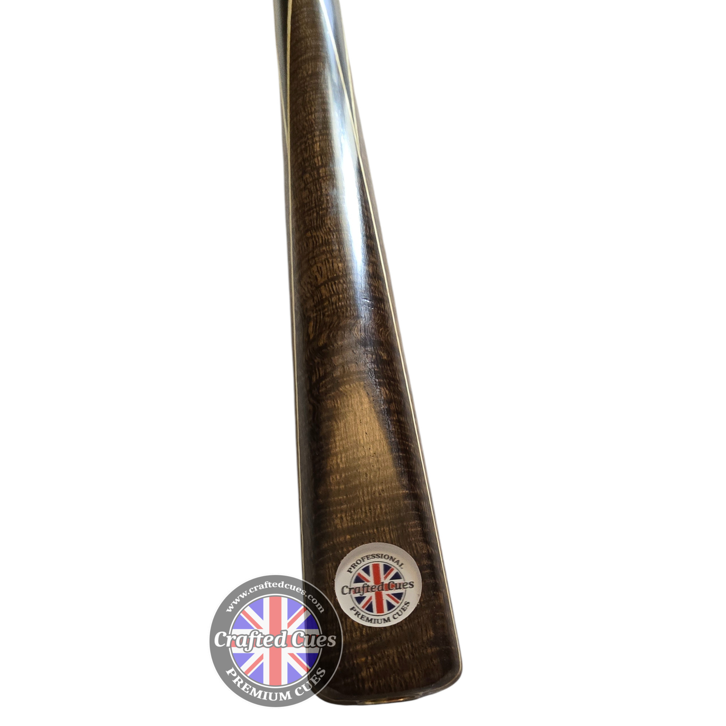 Premium Dark Rosewood 3/4 Pool Cue with White Veneer Design (8.5mm Tip) | Chalky Trousers
