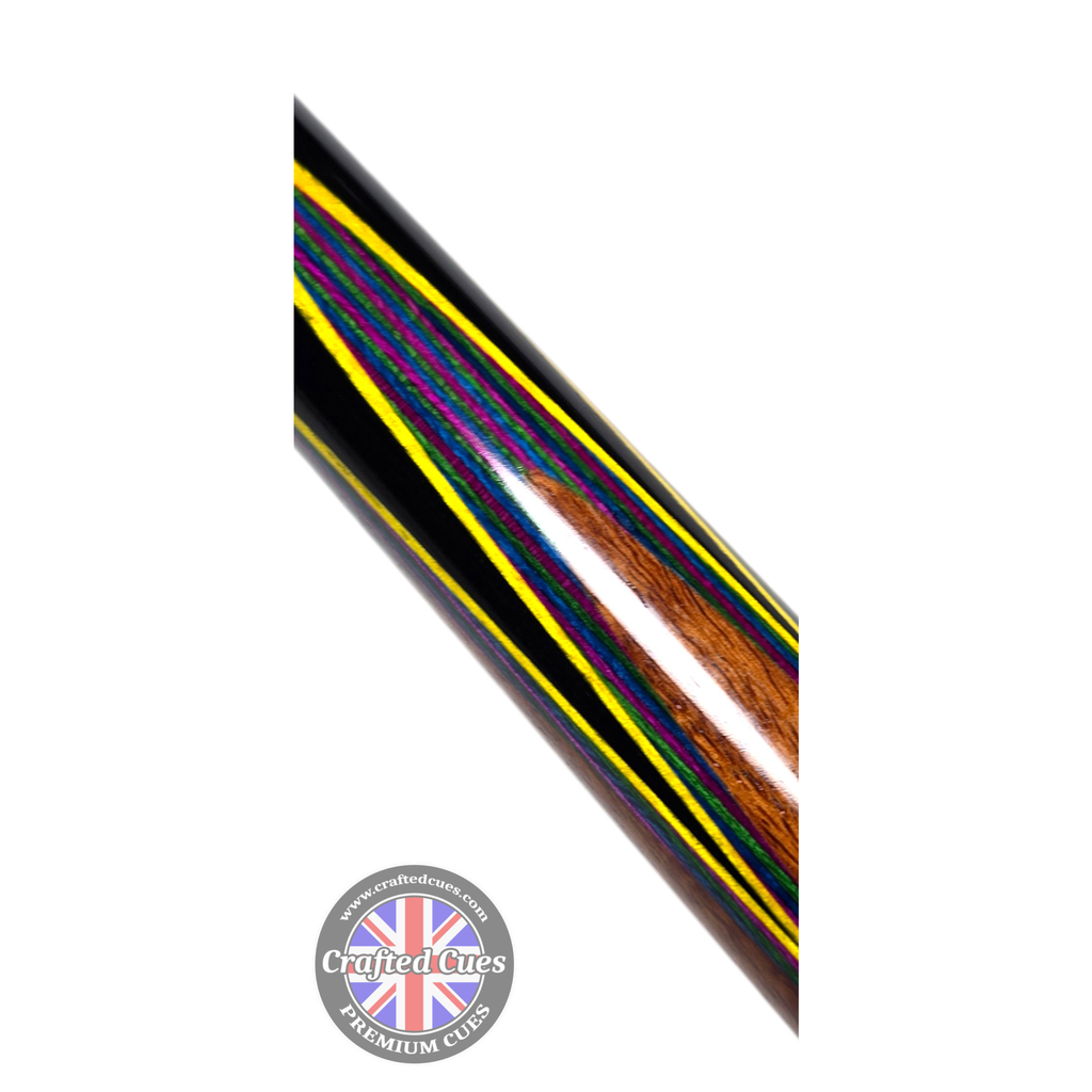 Premium Golden Rosewood 3/4 Pool Cue with Multi-Veneer Design (8.7mm Tip) | Chalky Trousers