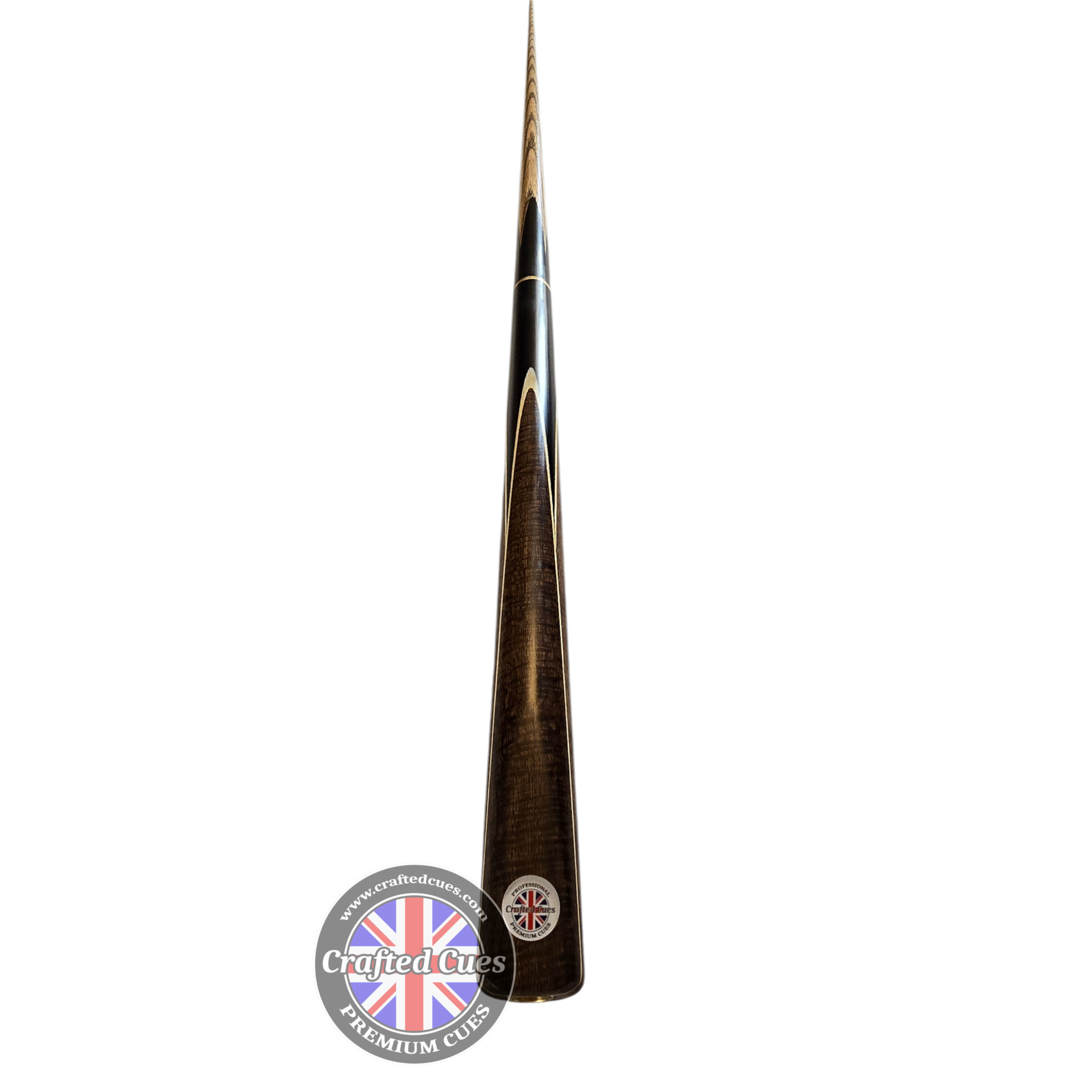 Premium Dark Rosewood 3/4 Pool Cue with White Veneer Design (8.5mm Tip) | Chalky Trousers