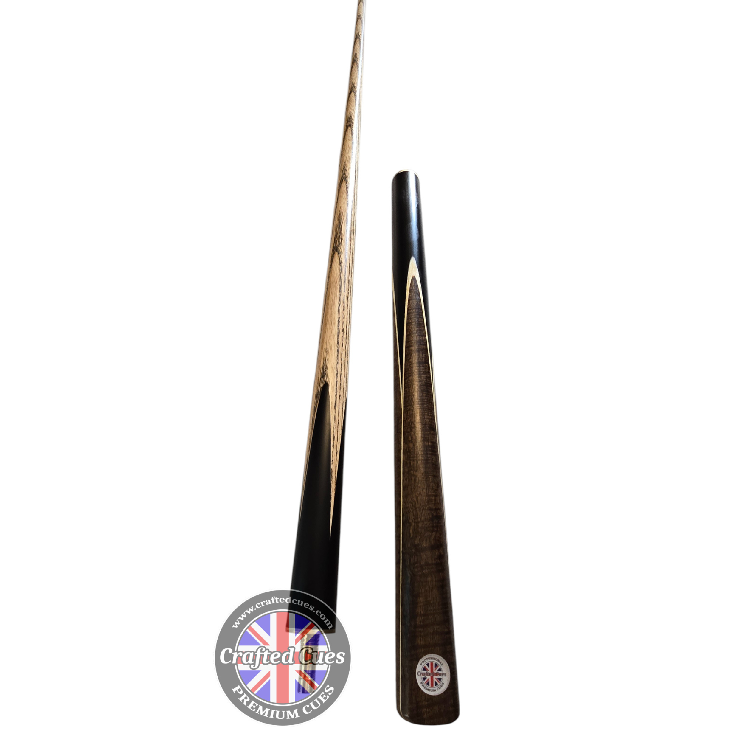 Premium Dark Rosewood 3/4 Pool Cue with White Veneer Design (8.5mm Tip) | Chalky Trousers