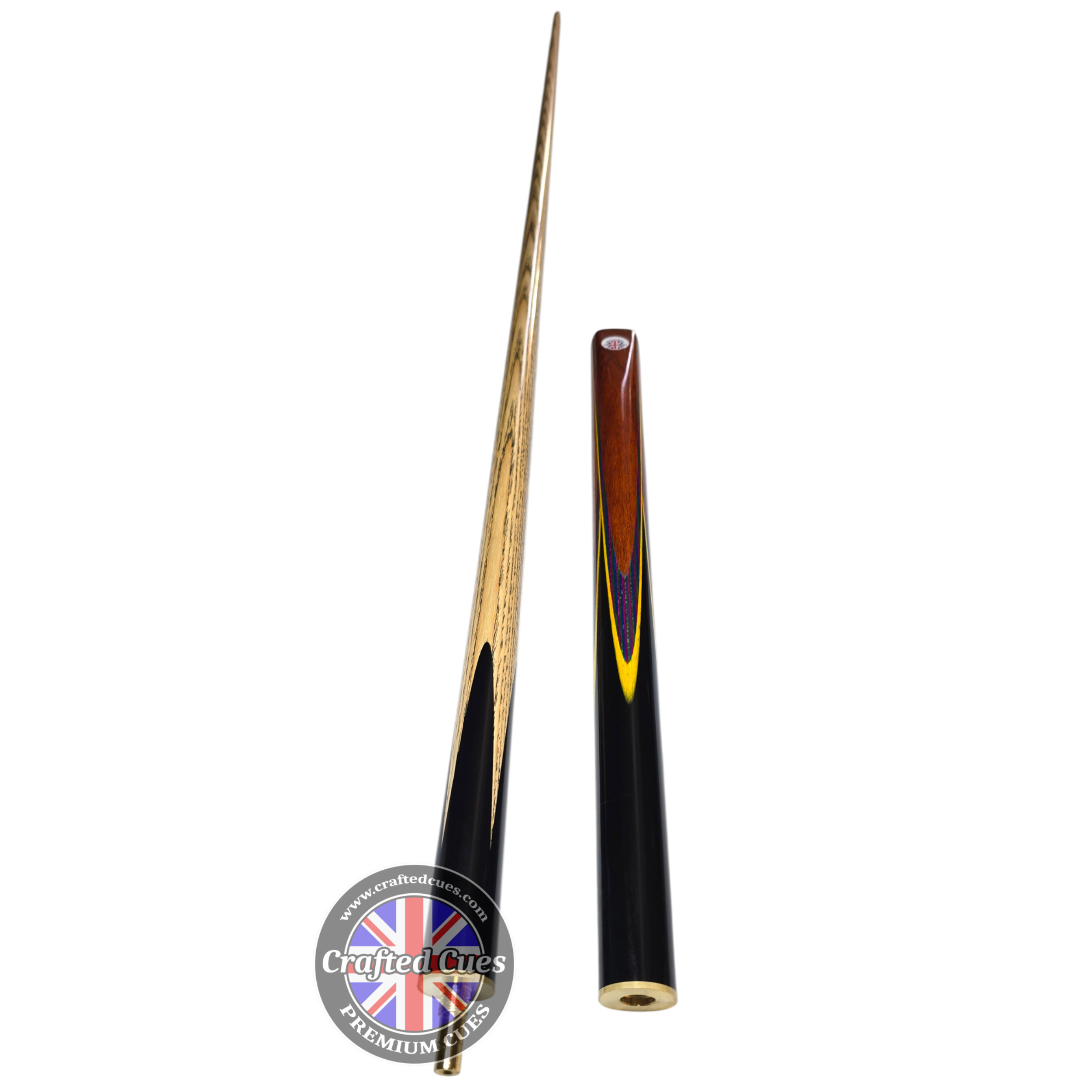 Premium Golden Rosewood 3/4 Pool Cue with Multi-Veneer Design (8.7mm Tip) | Chalky Trousers