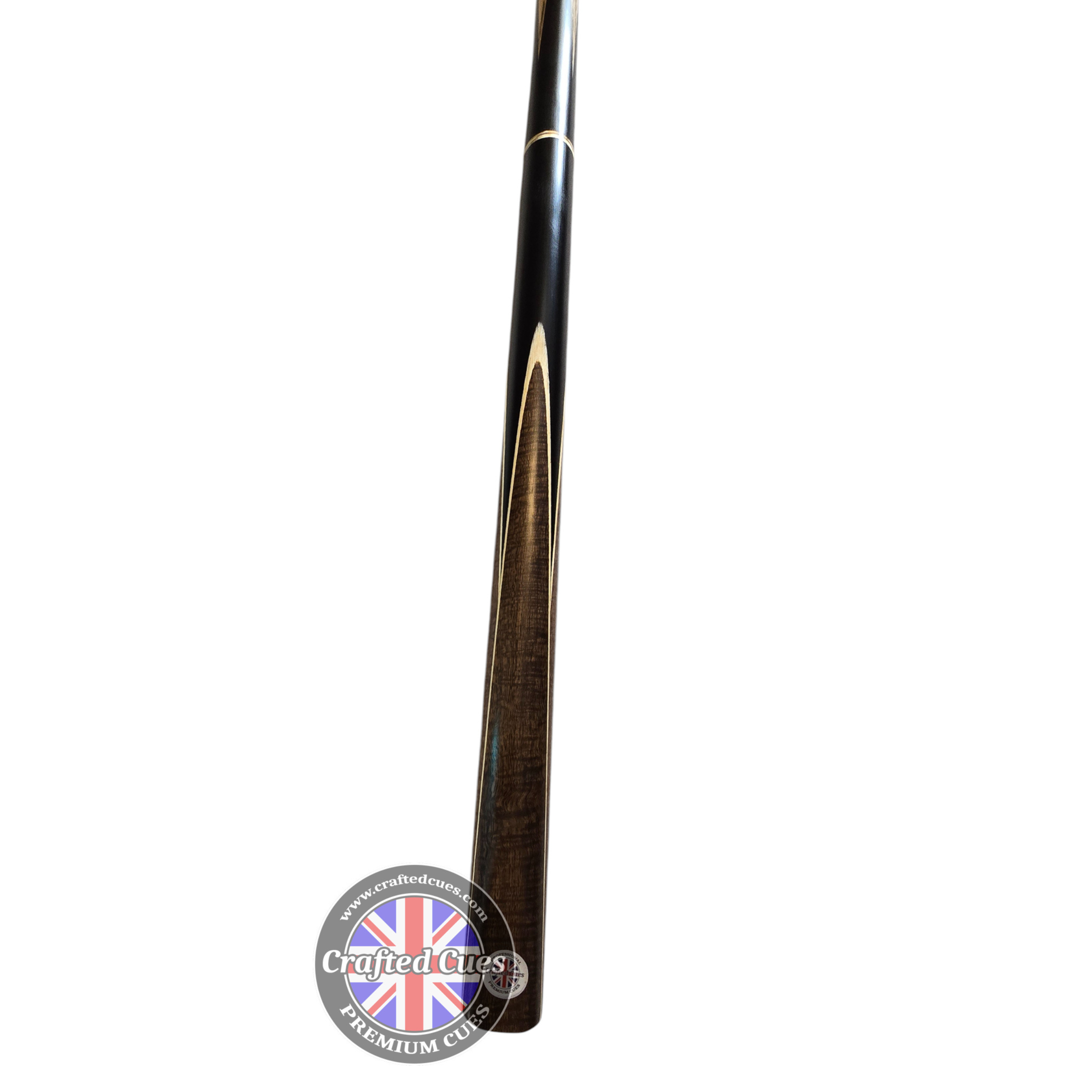 Premium Dark Rosewood 3/4 Pool Cue with White Veneer Design (8.5mm Tip) | Chalky Trousers