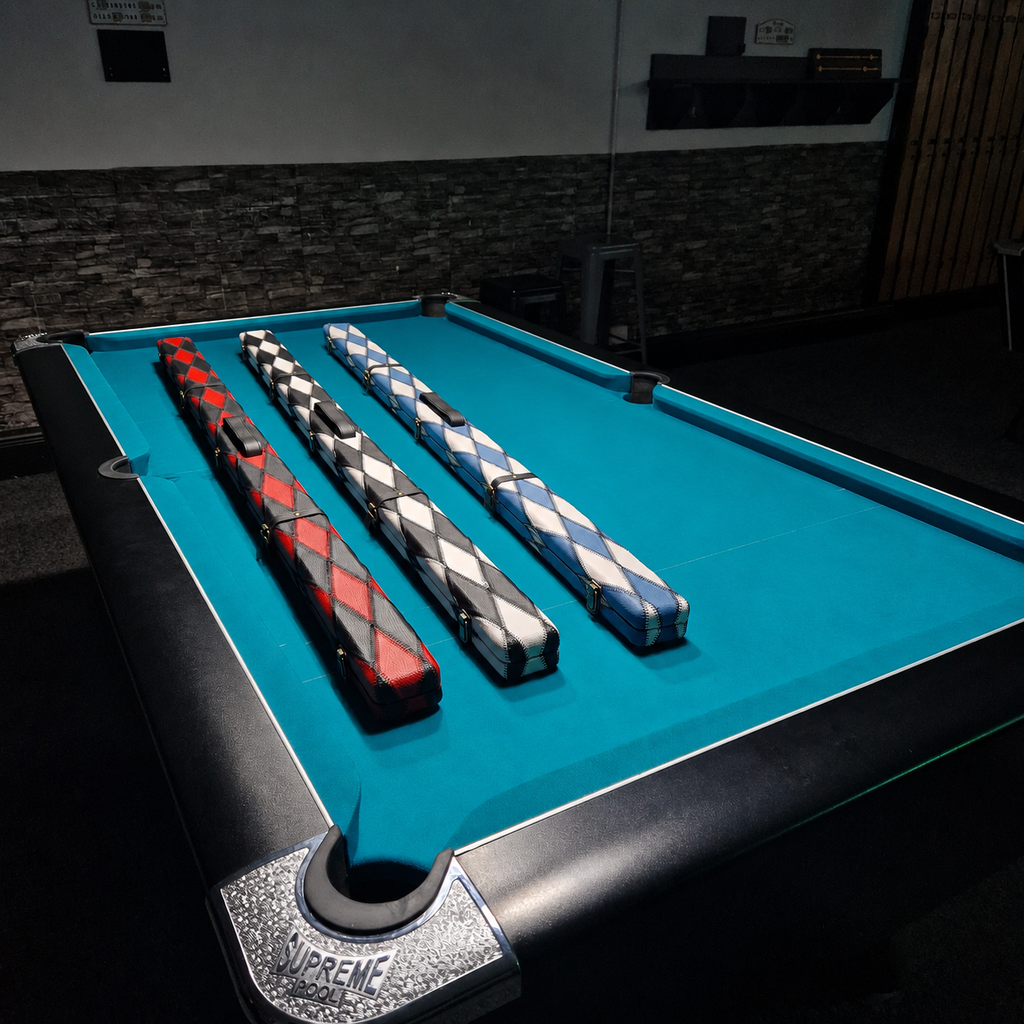 Slimline Leatherette 2 Cue One Piece Cue Case 60inch