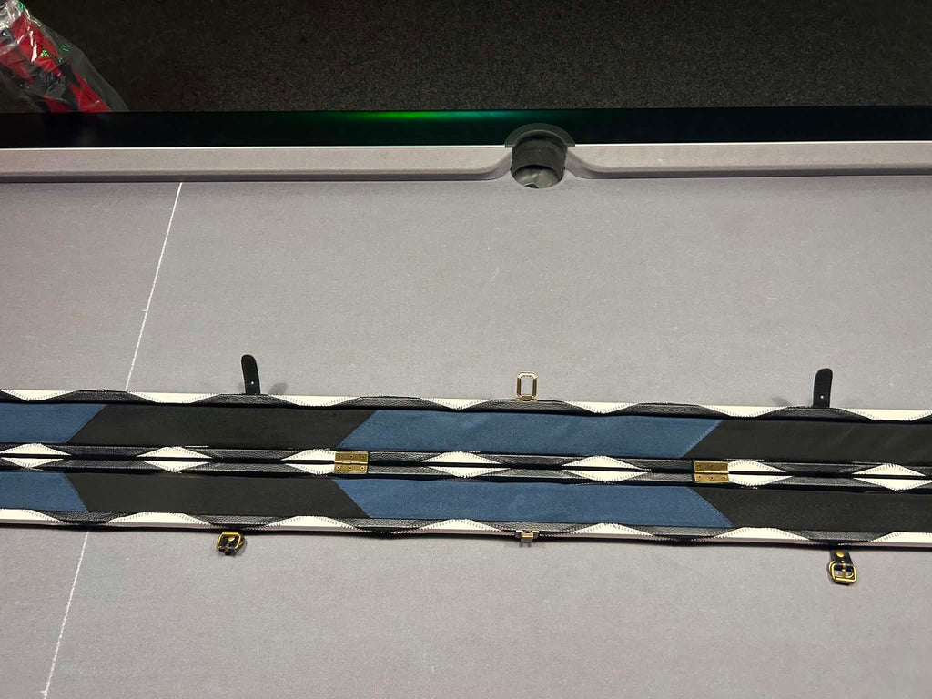 Slimline Leatherette 2 Cue One Piece Cue Case 60inch