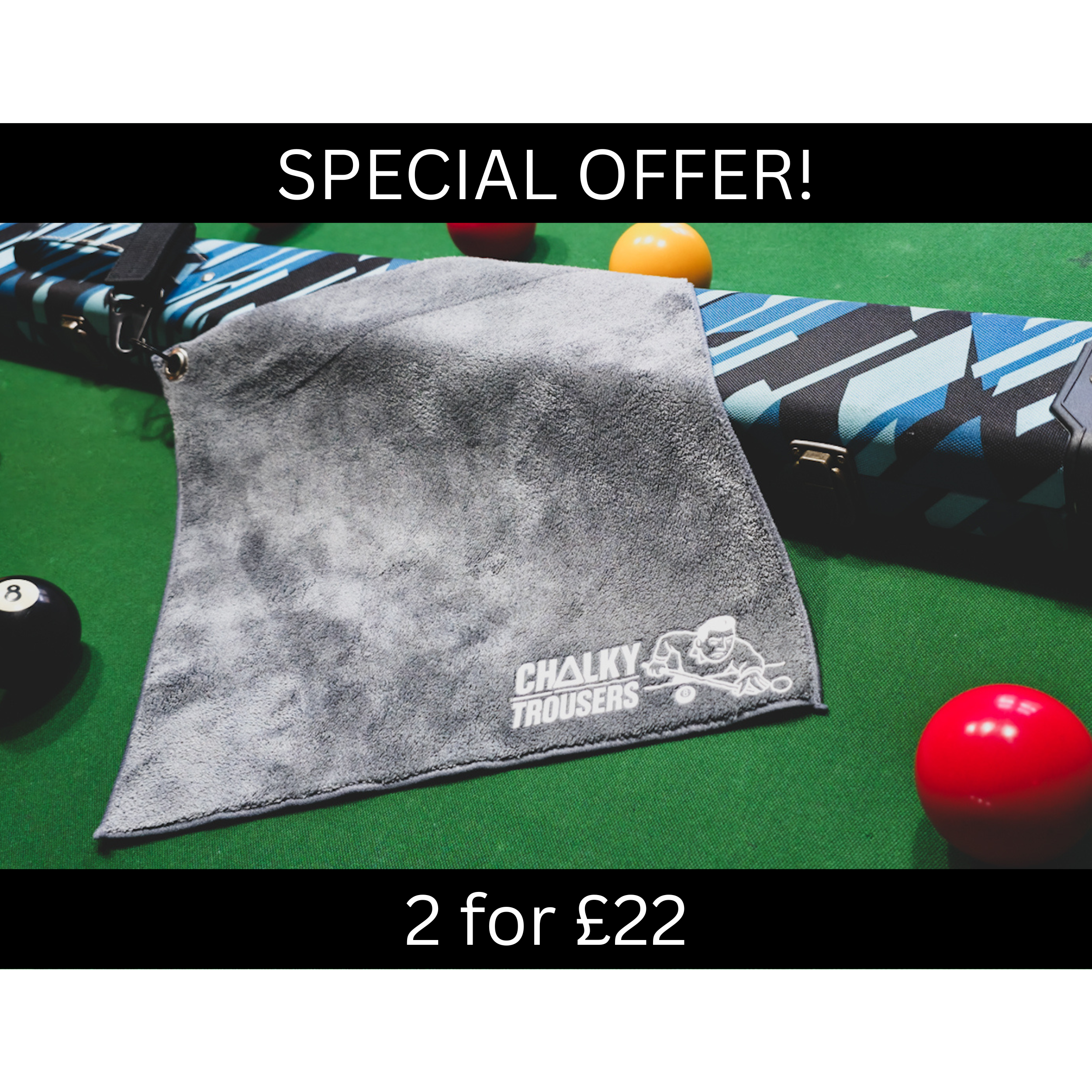 Chalky Trousers Premium Dual-Sided Cue Towel – Microfibre & Velvet | Chalky Trousers
