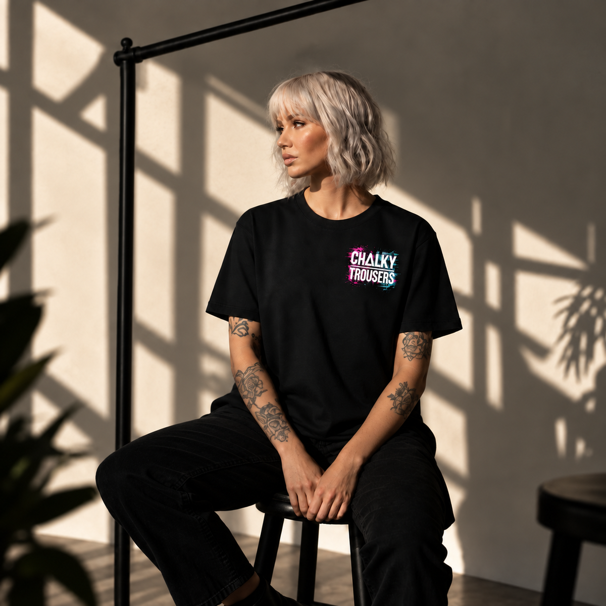 Chalky Trousers Neon Static T-Shirt