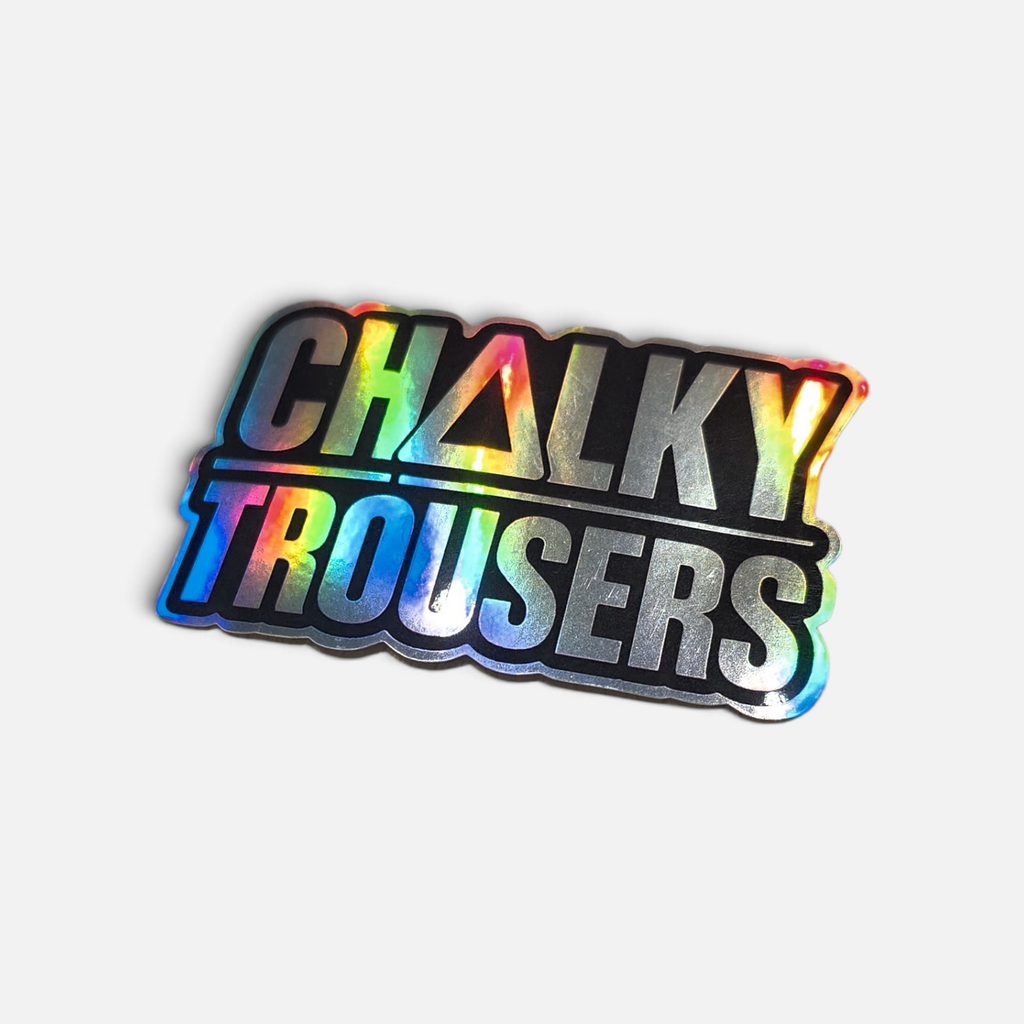 Chalky Trousers Holographic Cue Case Sticker