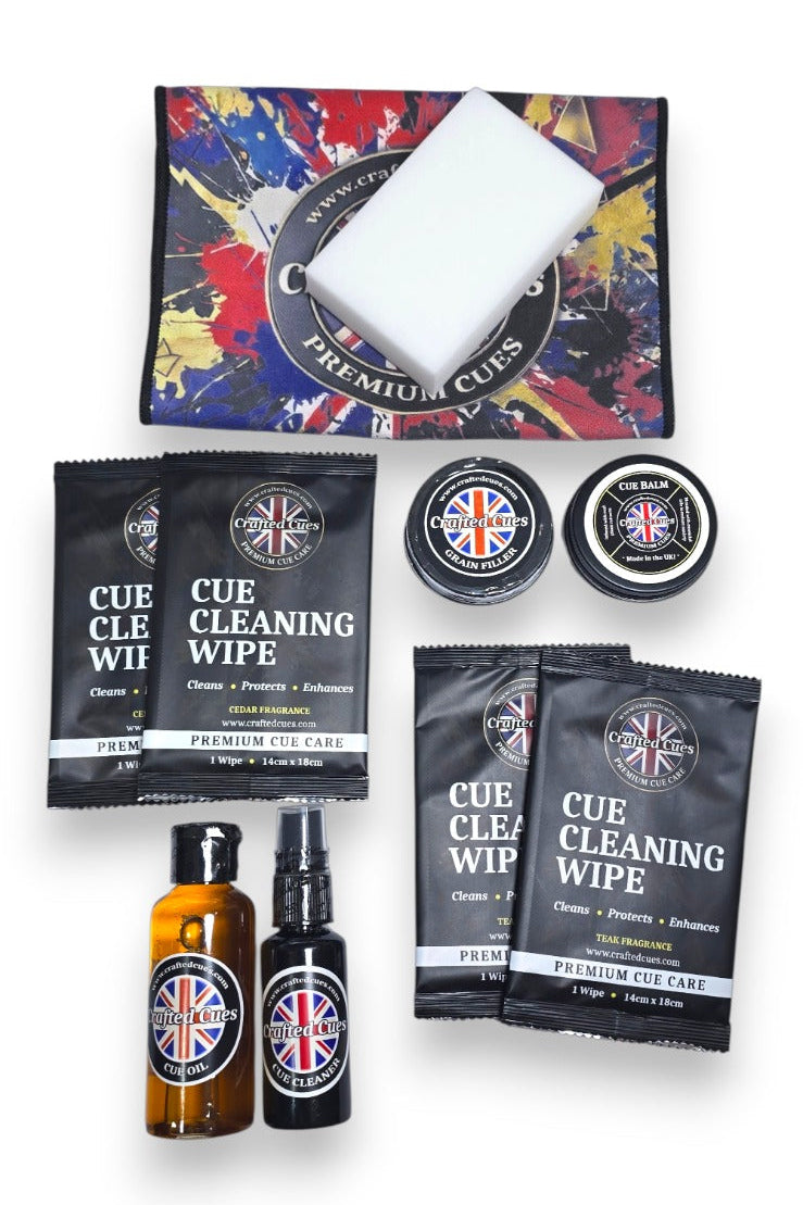 Crafted Cues Cue Care Bundle for Pool & Snooker Cues