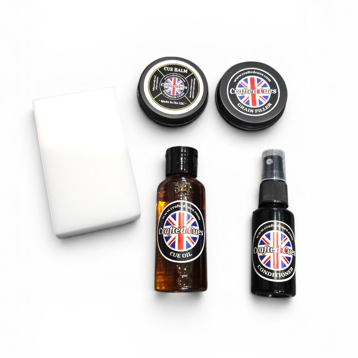 Crafted Cues Cue Care Bundle for Pool & Snooker Cues